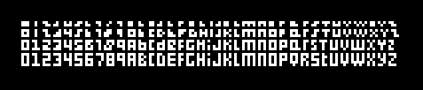 A tiny bitmap font